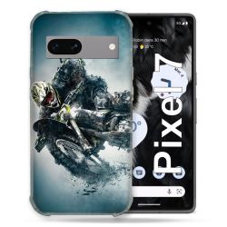 Coque Renforcée Pour Google Pixel 7 Moto Cross Ombre