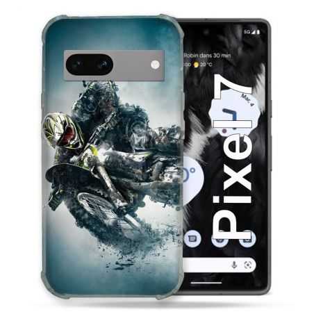 Coque Renforcée Pour Google Pixel 7 Moto Cross Ombre