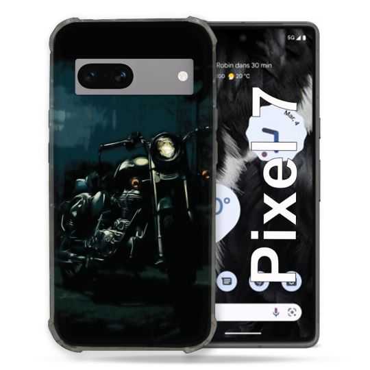 Coque Renforcée Pour Google Pixel 7 Moto Harley Vintage