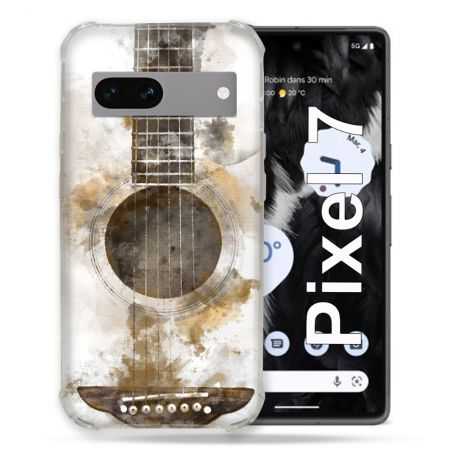 Coque Renforcée Pour Google Pixel 7 Musique Guitare Tag