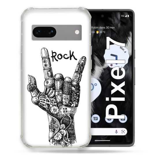 Coque Renforcée Pour Google Pixel 7 Musique Rock Main