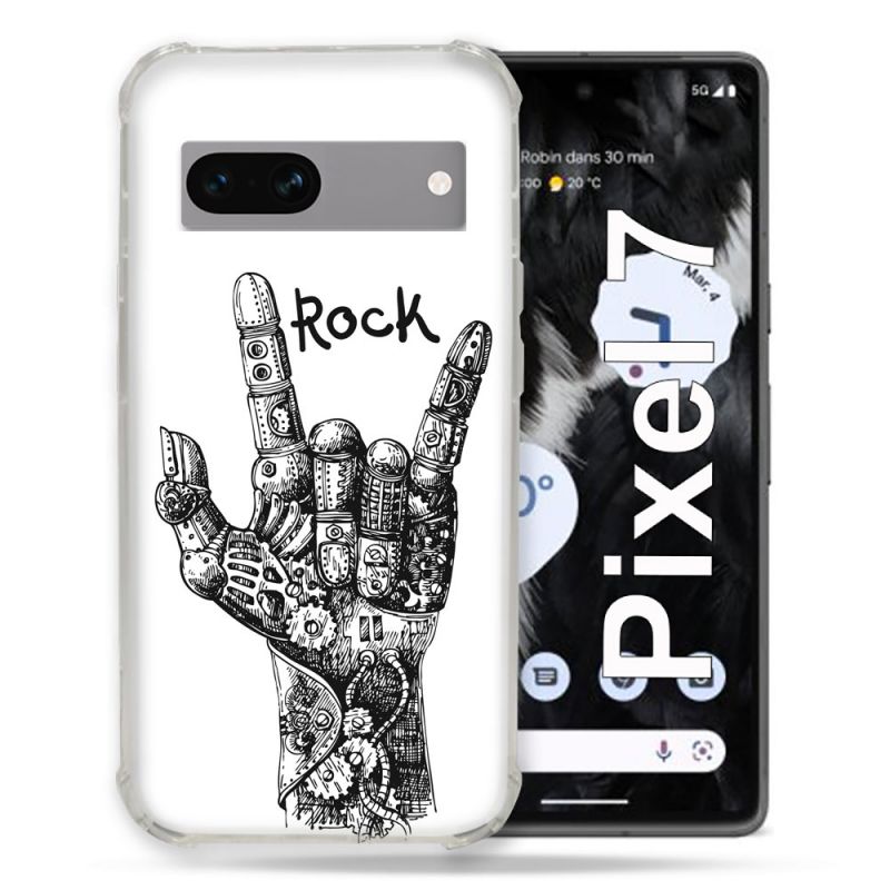 Coque Renforcée Pour Google Pixel 7 Musique Rock Main