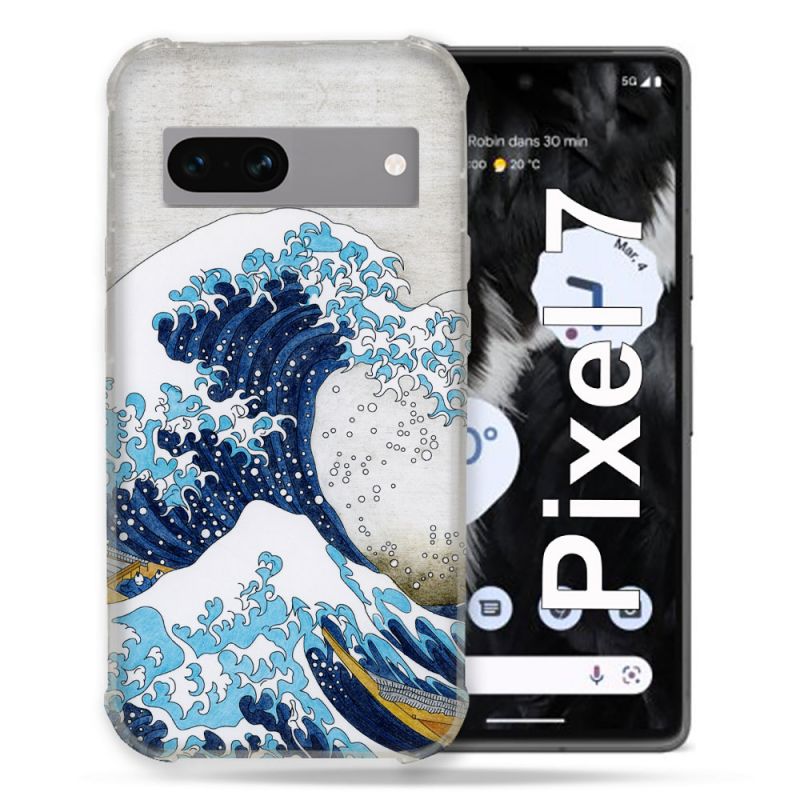 Coque Renforcée Pour Google Pixel 7 Peinture La Grande Vague