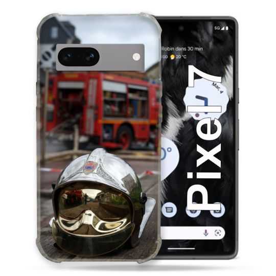 Coque Renforcée Pour Google Pixel 7 Pompier Casque Camion