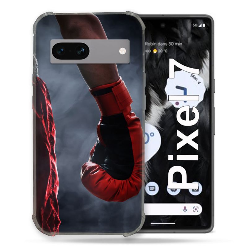 Coque Renforcée Pour Google Pixel 7 Sport Boxe Gant Rouge