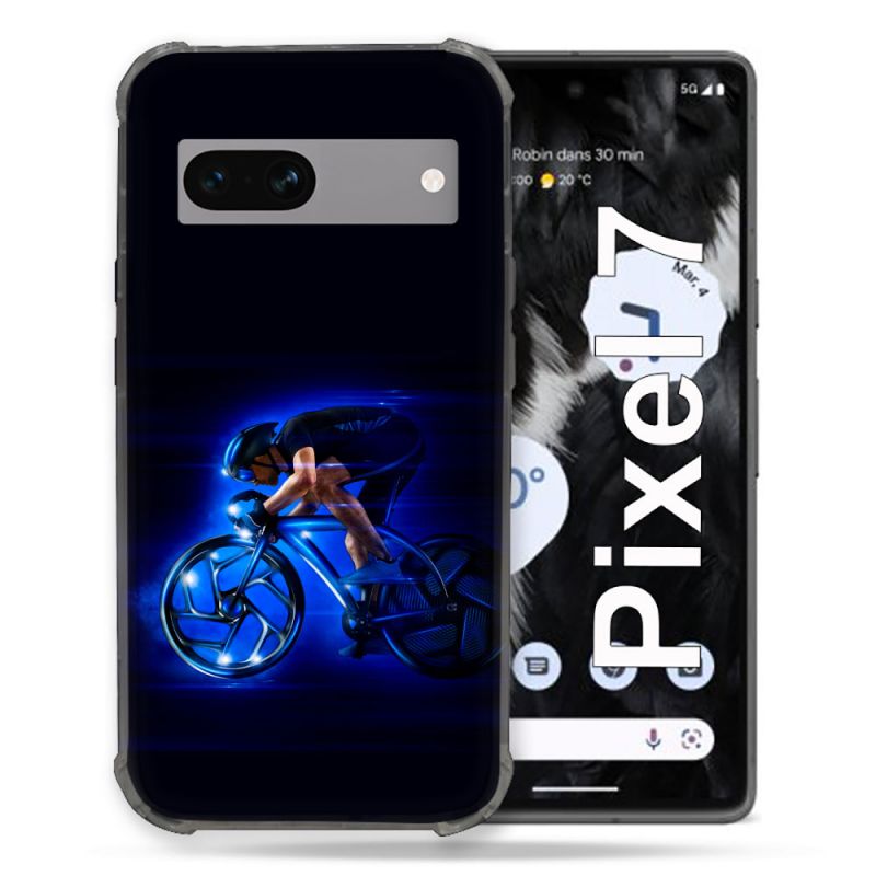 Coque Renforcée Pour Google Pixel 7 Sport Cyclisme Bleu
