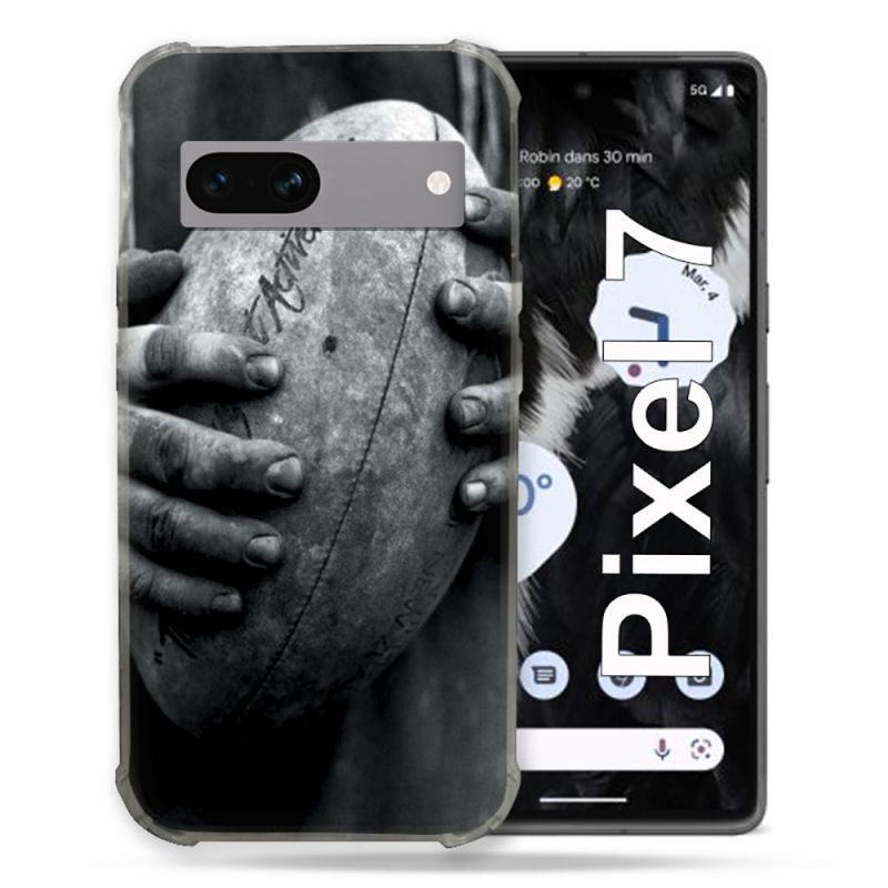Coque Renforcée Pour Google Pixel 7 Sport Rugby Ballon Vintage
