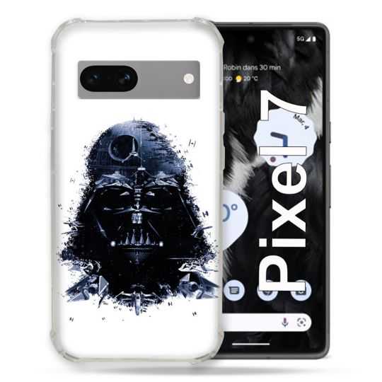 Coque Renforcée Pour Google Pixel 7 Star Wars - Dark Vador Blanc