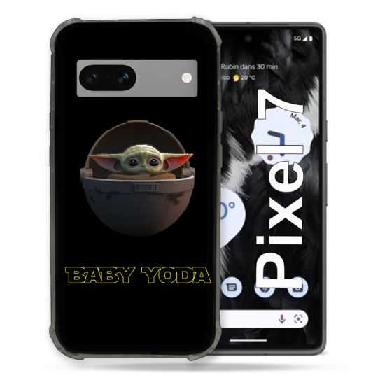 Coque Renforcée Pour Google Pixel 7 Star Wars - Yoda bebe noir