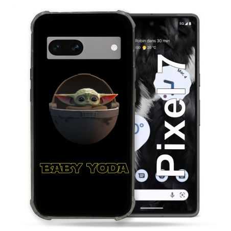 Coque Renforcée Pour Google Pixel 7 Star Wars - Yoda bebe noir