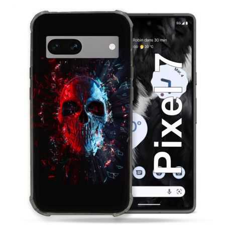 Coque Renforcée Pour Google Pixel 7 Tete de Mort Deflagration