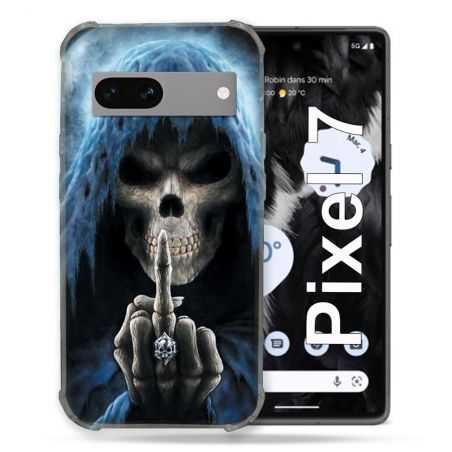 Coque Renforcée Pour Google Pixel 7 Tete de Mort Doigt