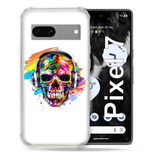 Coque Renforcée Pour Google Pixel 7 Tete de Mort Tag