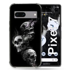 Coque Renforcée Pour Google Pixel 7 Tete de Mort Triple