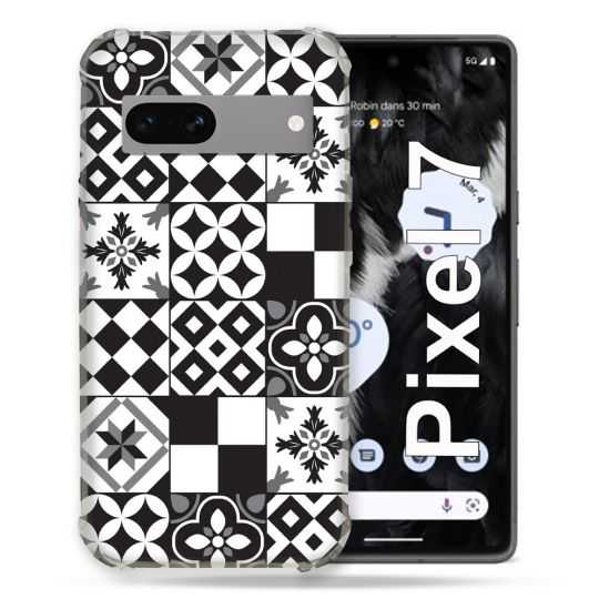 Coque Renforcée Pour Google Pixel 7 Texture Carreau Ciment Noir