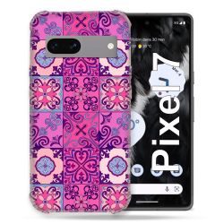 Coque Renforcée Pour Google Pixel 7 Texture Carreau Ciment Violet