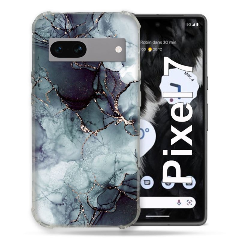 Coque Renforcée Pour Google Pixel 7 Texture Marbre Gris