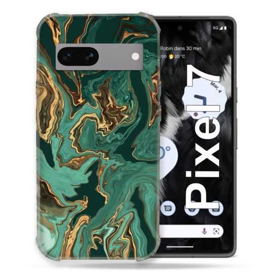 Coque Renforcée Pour Google Pixel 7 Texture Marbre Vert