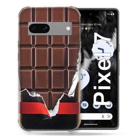 Coque Renforcée Pour Google Pixel 7 Texture Trompe Oeil Chocolat