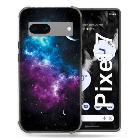 Coque Renforcée Pour Google Pixel 7 Univers Bleu Violet