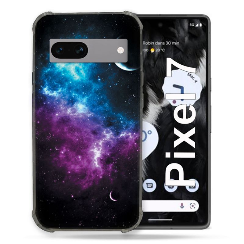 Coque Renforcée Pour Google Pixel 7 Univers Bleu Violet