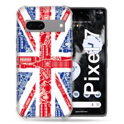 Coque Renforcée Pour Google Pixel 7 Voyage Angleterre Blanc