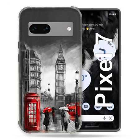 Coque Renforcée Pour Google Pixel 7 Voyage Angleterre Londres Vintage