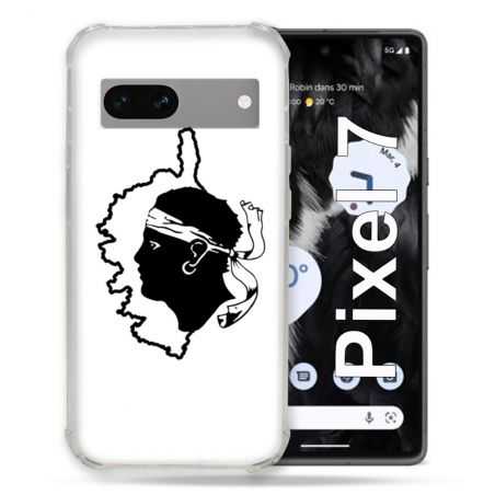 Coque Renforcée Pour Google Pixel 7 Voyage Corse Blanc