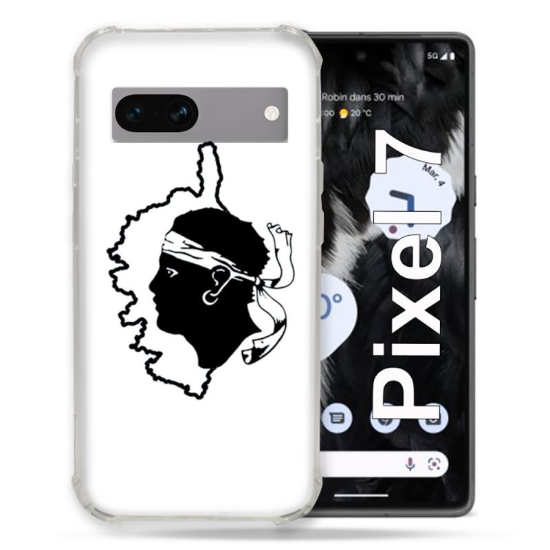 Coque Renforcée Pour Google Pixel 7 Voyage Corse Blanc