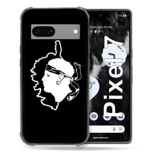 Coque Renforcée Pour Google Pixel 7 Voyage Corse Noir