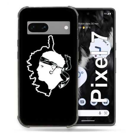 Coque Renforcée Pour Google Pixel 7 Voyage Corse Noir