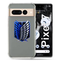 Coque Renforcée Transparente Pour Google Pixel 7 Attaque Titan Logo