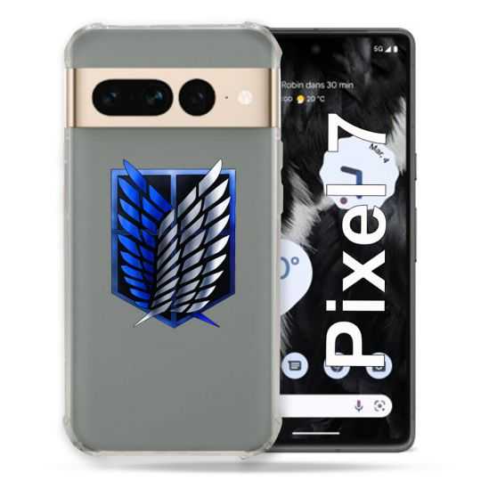 Coque Renforcée Transparente Pour Google Pixel 7 Attaque Titan Logo