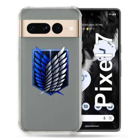 Coque Renforcée Transparente Pour Google Pixel 7 Attaque Titan Logo