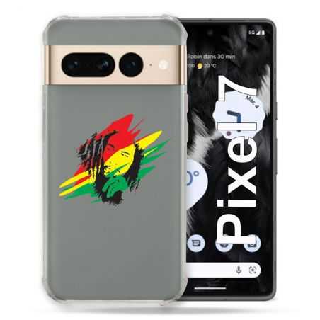 Coque Renforcée Transparente Pour Google Pixel 7 Bob Marley Graf