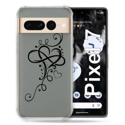 Coque Renforcée Transparente Pour Google Pixel 7 Cœur infini