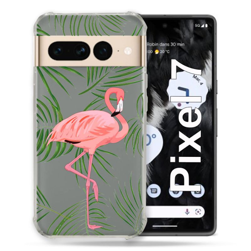 Coque Renforcée Transparente Pour Google Pixel 7 Famant Rose