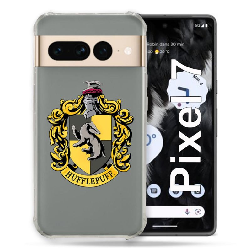 Coque Renforcée Transparente Pour Google Pixel 7 Harry Potter Hufflepuff