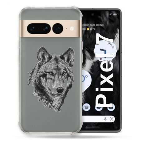 Coque Renforcée Transparente Pour Google Pixel 7 Loup