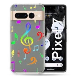 Coque Renforcée Transparente Pour Google Pixel 7 Note Musique Colore