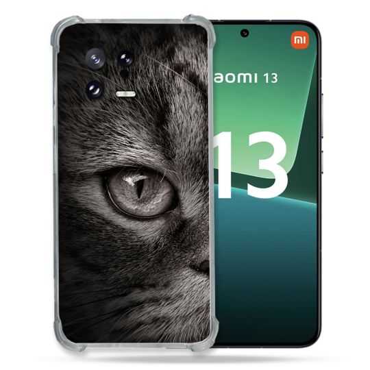 Coque Renforcée pour Xiaomi Mi 13 Animal Chat Gris