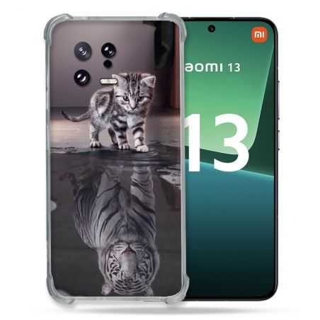 Coque Renforcée pour Xiaomi Mi 13 Animal Chat Reflet