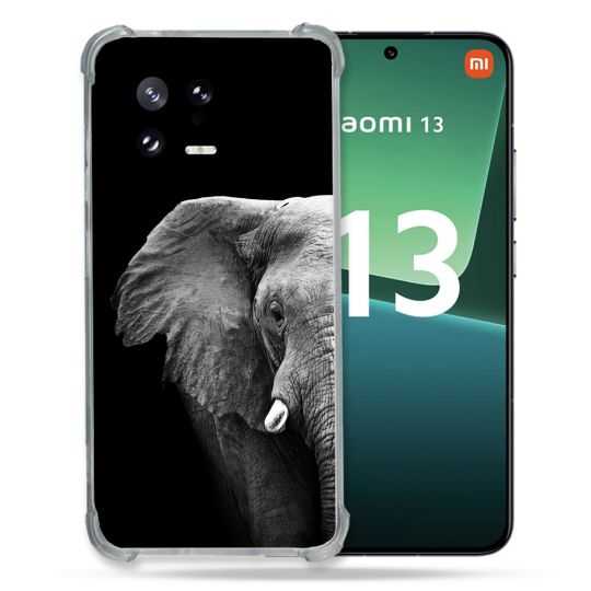 Coque Renforcée pour Xiaomi Mi 13 Animal Elephant Noir
