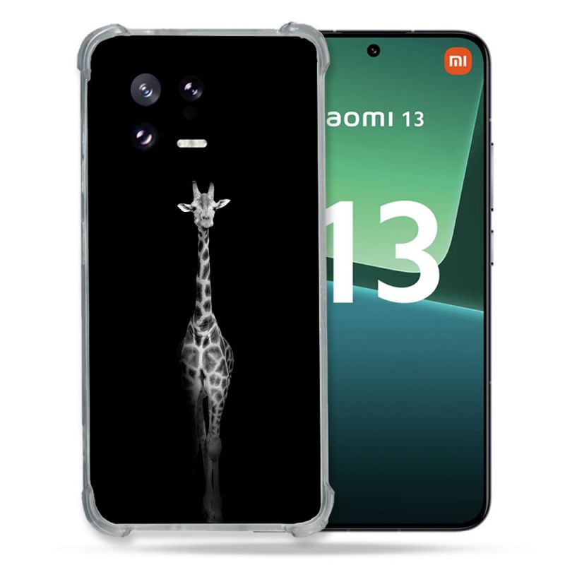Coque Renforcée pour Xiaomi Mi 13 Animal Girafe Noire