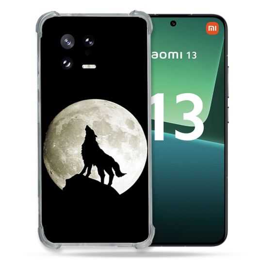 Coque Renforcée pour Xiaomi Mi 13 Animal Loup Noir