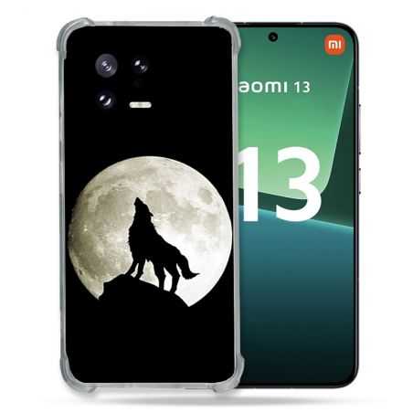 Coque Renforcée pour Xiaomi Mi 13 Animal Loup Noir