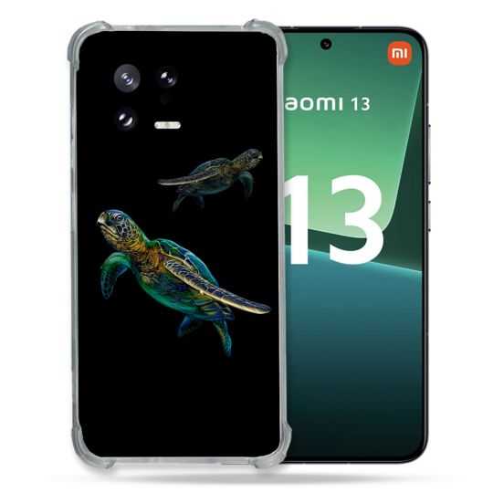 Coque Renforcée pour Xiaomi Mi 13 Animal Tortue Noire multicolore