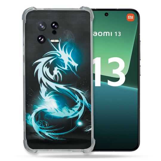 Coque Renforcée pour Xiaomi Mi 13 Fantastique Dragon Bleu