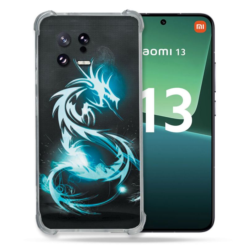 Coque Renforcée pour Xiaomi Mi 13 Fantastique Dragon Bleu
