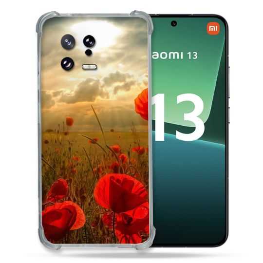 Coque Renforcée pour Xiaomi Mi 13 Fleur Coquelicot